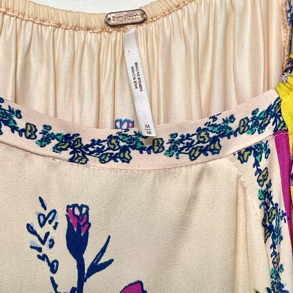 Free People Floral & Paisley Off-Shoulder Bohemian Blouse Size M - Picture 6 of 11